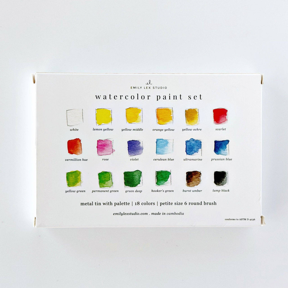 Watercolor Paint Set – 18 Colors