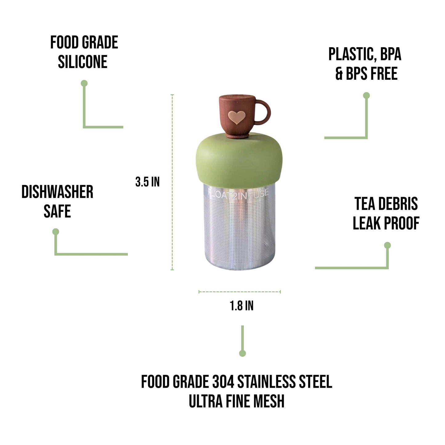 Heart Tea Cup | Floating Tea Steeper