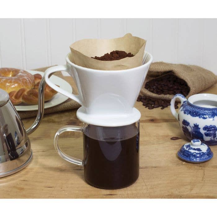 Fino Porcelain Pour-Over Coffee Filter Cone – No. 2