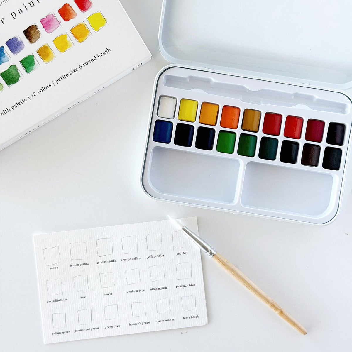 Watercolor Paint Set – 18 Colors