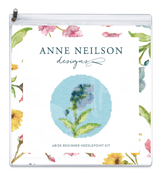 Abide Floral Needlepoint Kit