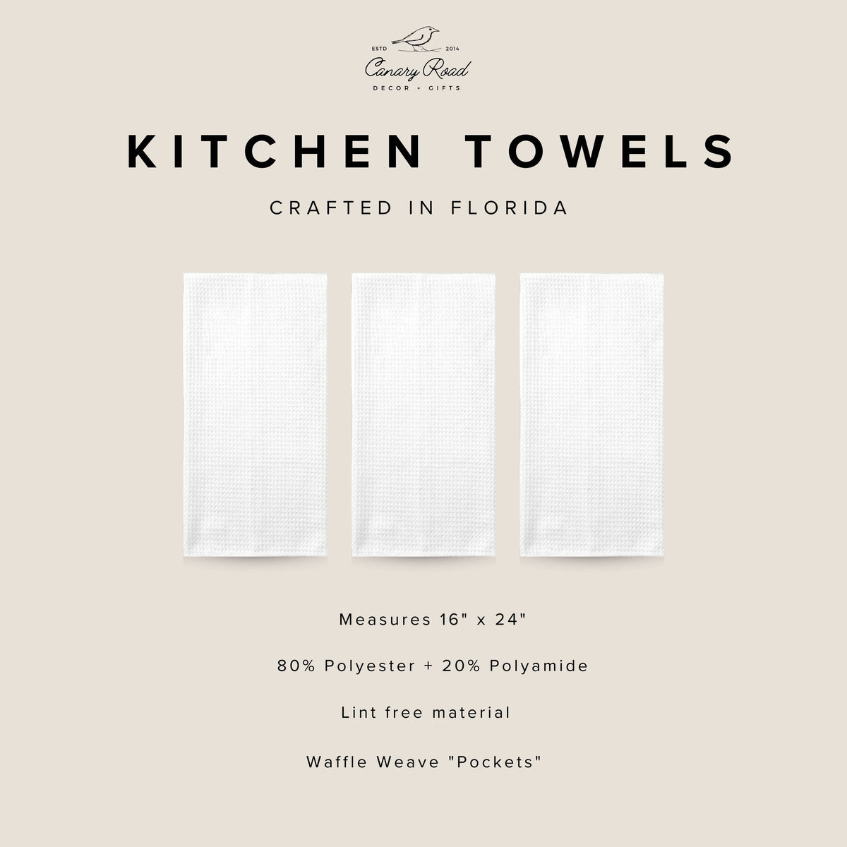 Patriotic Bow Kitchen Towel Waffle