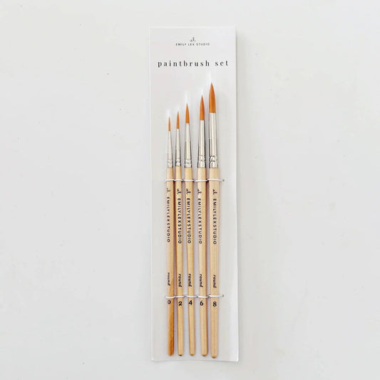 Watercolor Paintbrush Set – Set of Five