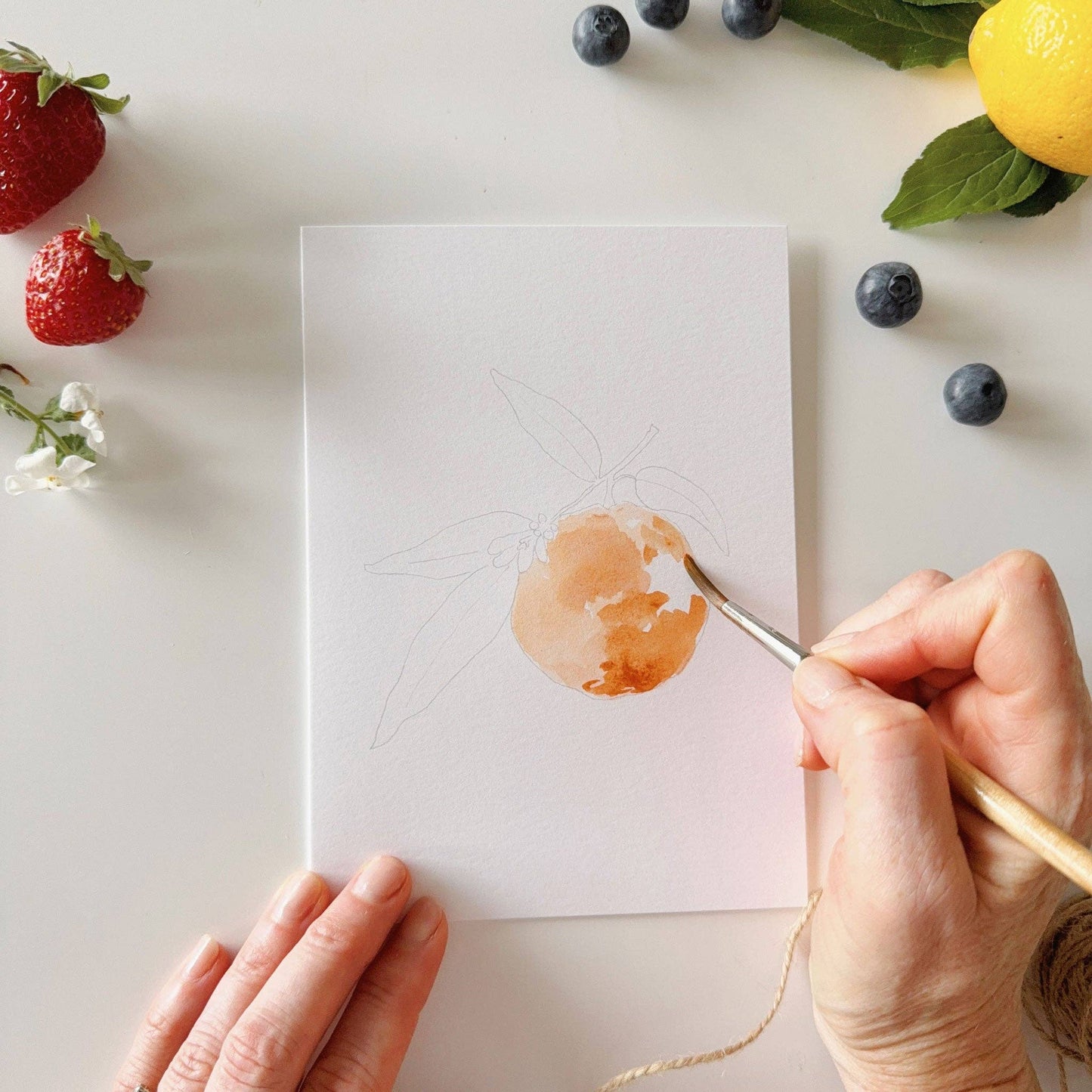 Fruit Watercolor Notecard Set