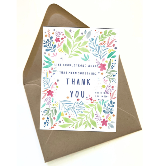I Like Good Strong Words - Thank You Card