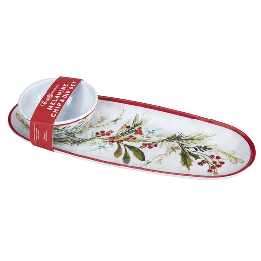 Christmas Gatherings Oval Tray & Dip Bowl