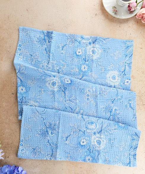 Augustine Tea Towel - Washed Blue