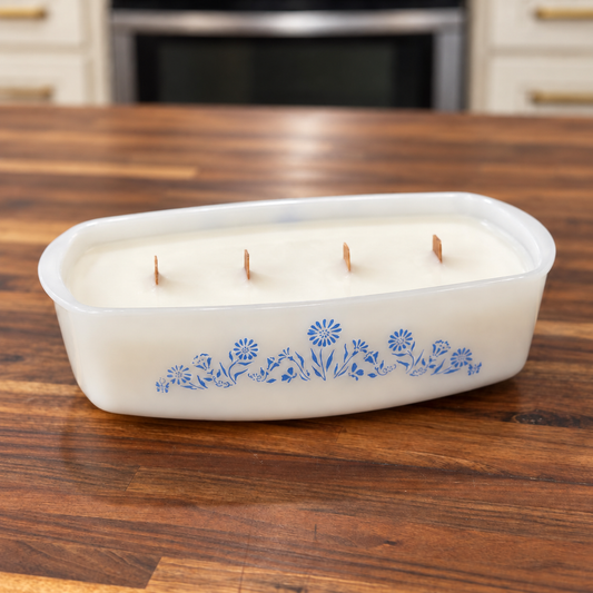 Vintage Pyrex Loaf Pan Candle
