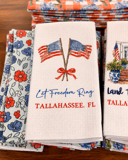 Let Freedom Ring Tallahassee, FL Waffle Weave Kitchen Towel