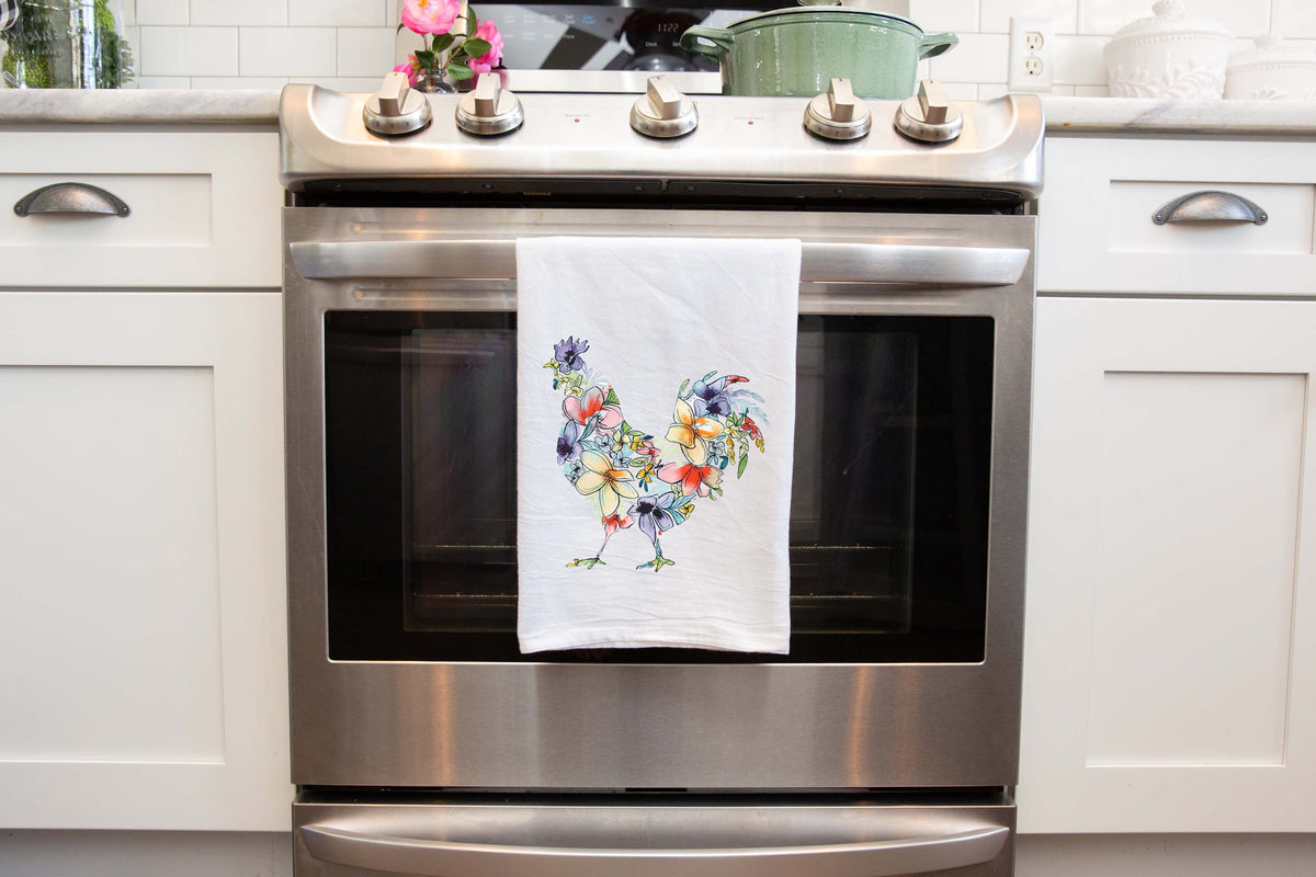 Chicken Flour Sack Tea Towel