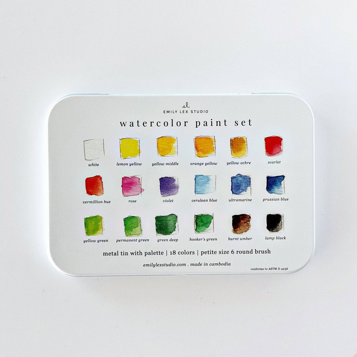 Watercolor Paint Set – 18 Colors